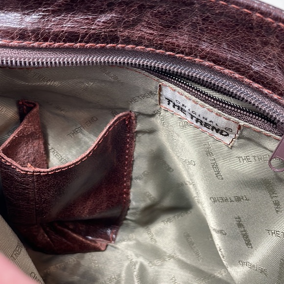 THE TREND brown Leather crossbody / shoulder bag - Picture 13 of 16